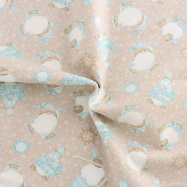 Henry Glass - Printed Flannelette - I LOVE SN'GNOMIES - 008 - Sand