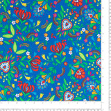 Printed Poplin - CRAYON - 002 - Royal