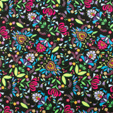 Printed Poplin - CRAYON - 003 - Black