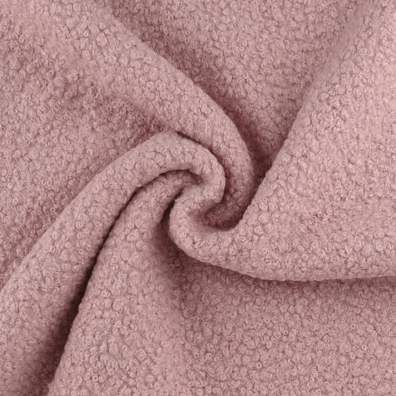 Bouclé pour Manteau uni - FRISÉ - 001 - Vieux Rose