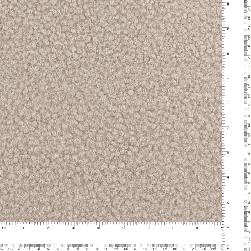 Solid Bouclé Coating - CURLY - 005 - Beige