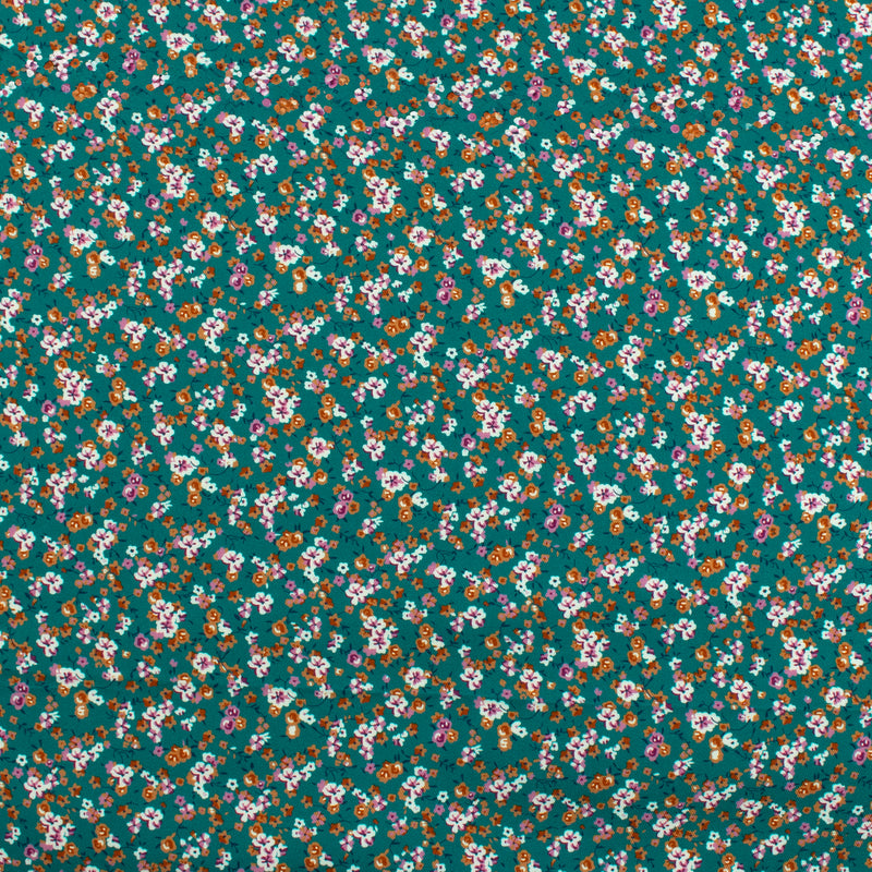 Digital Printed Rayon Twill - SANDRA - 006 - Teal