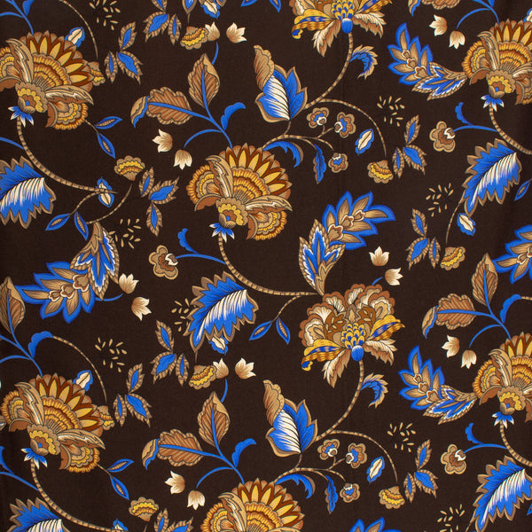 Digital Printed Rayon Twill - SANDRA - 007 - Chocolate