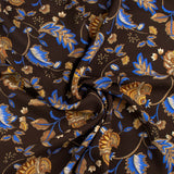 Digital Printed Rayon Twill - SANDRA - 007 - Chocolate