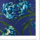 Satin Velours Imprimé - ESTELLA - 010 - Bleu