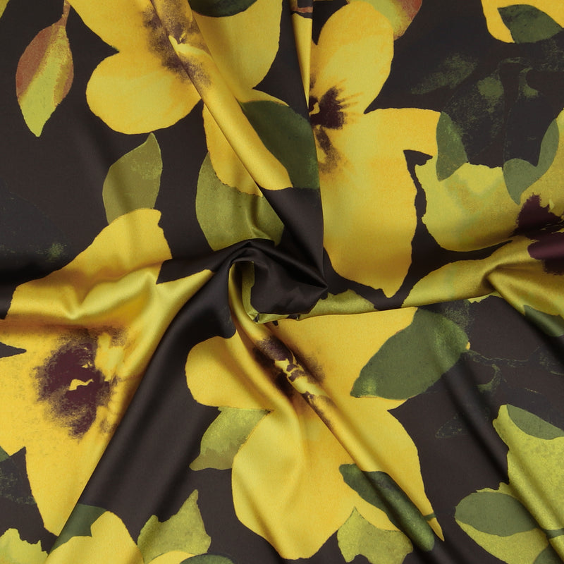 Printed Satin - GABRIELLA - 004 - Yellow