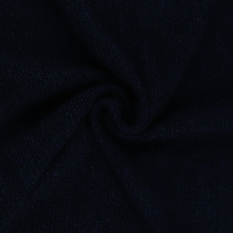 Solid Brushed Knit - FUZZY - 003 - Navy