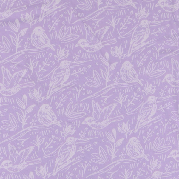 Tricot Brossé Imprimé - EMMA - 012 - Lilas