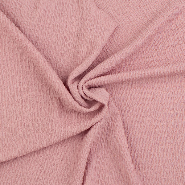 Solid Crinkled Knit - AIDA - 004 - Soft Rose