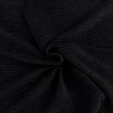 Solid Crinkled Velvet - LOUNGING - 001 - Black