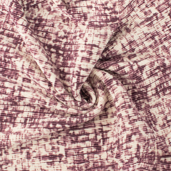 Velours Froissé Imprimé - DÉTENTE - 002 - Aubergine