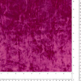 Velours Glacé Froissé Uni - GLACIAL - 001 - Cerise