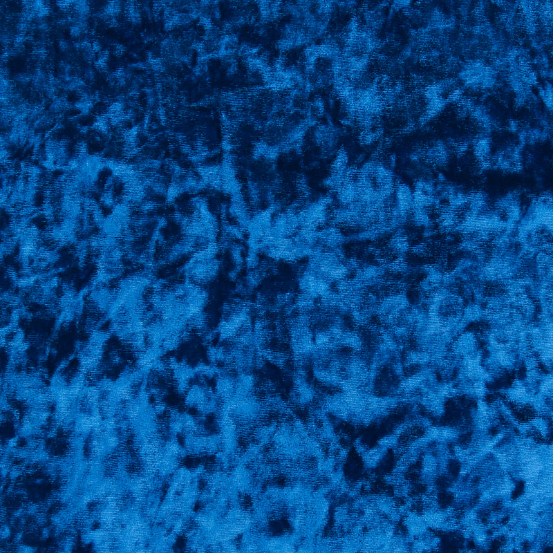 Velours Glacé Froissé Uni - GLACIAL - 006 - Bleu électrique