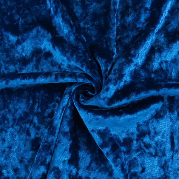 Solid Crushed Ice Velvet - GLACIAL - 006 - Electric Blue