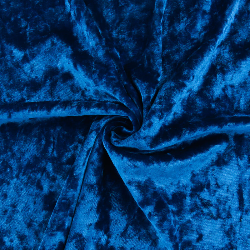 Solid Crushed Ice Velvet - GLACIAL - 006 - Electric Blue