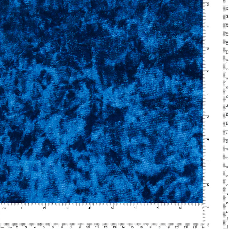 Solid Crushed Ice Velvet - GLACIAL - 006 - Electric Blue