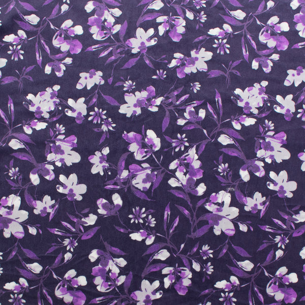 Digital Printed Stretch Velvet - GLAM - 005 - Purple