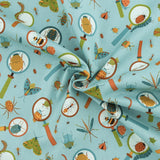 Northcott - Coton Imprimé - «BACKYARD BUG COLLECTOR» - 001 - Aqua