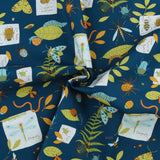 Northcott - Coton Imprimé - «BACKYARD BUG COLLECTOR» - 002 - Bleu