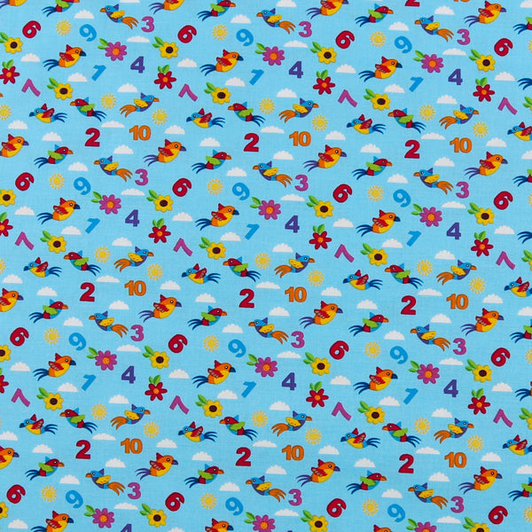 Henry Glass - Printed Cotton - CHEERFUL AND COLORFUL - 004 - Blue