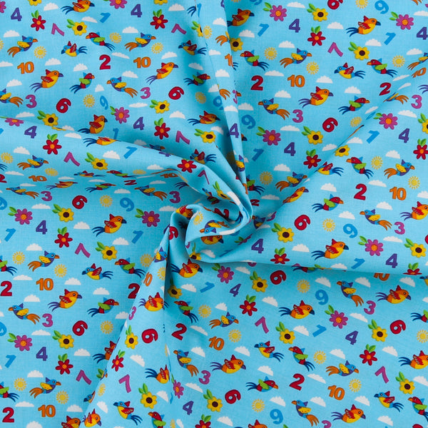 Henry Glass - Printed Cotton - CHEERFUL AND COLORFUL - 004 - Blue