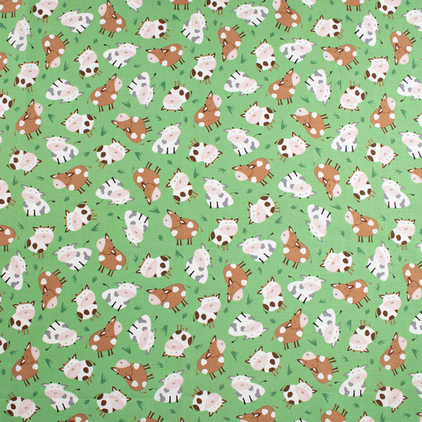 Studio E - Printed Cotton - FARM-TASTIC FRIENDS - 002 - Green