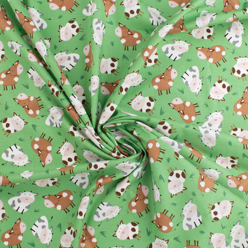 Studio E - Printed Cotton - FARM-TASTIC FRIENDS - 002 - Green