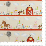 Studio E - Printed Cotton - FARM-TASTIC FRIENDS - 007 - Cream