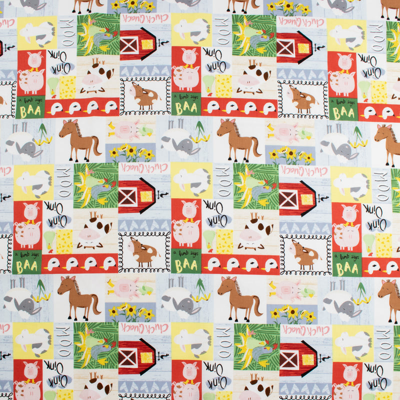 Studio E - Coton Imprimé - &lt;FARM-TASTIC FRIENDS&gt; - 011 - Multicouleur