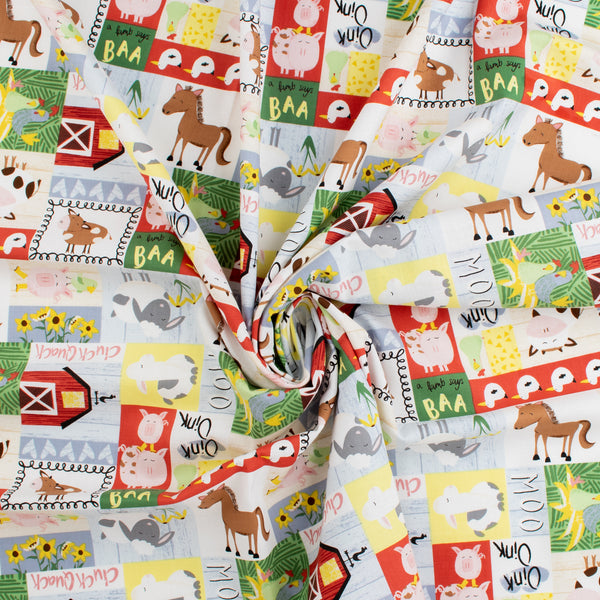 Studio E - Printed Cotton - FARM-TASTIC FRIENDS - 011 - Multicolor