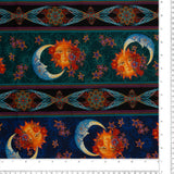 Printed Cotton - BENARTEX - MOON AND SUN - 004 - Black