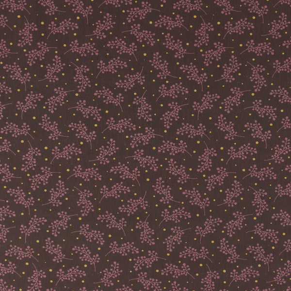 Printed Cotton - GLORIANA GARDEN - 004 - Marron