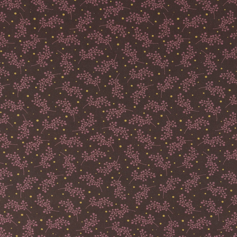 Printed Cotton - GLORIANA GARDEN - 004 - Marron