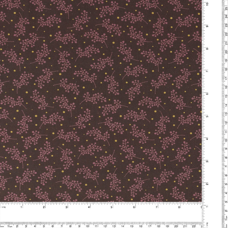 Printed Cotton - GLORIANA GARDEN - 004 - Marron