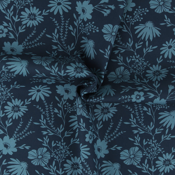 Printed Cotton - GLORIANA GARDEN - 009 -  Navy