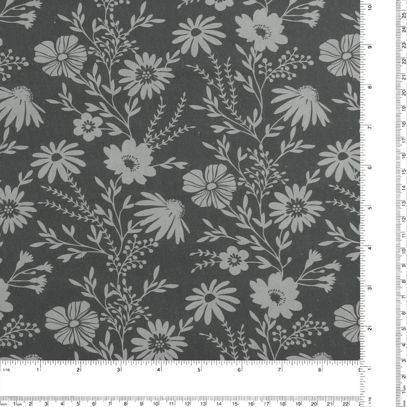 Printed Cotton - GLORIANA GARDEN - 010 - Pewter