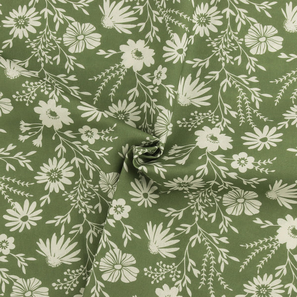 Printed Cotton - GLORIANA GARDEN - 011 - Moss