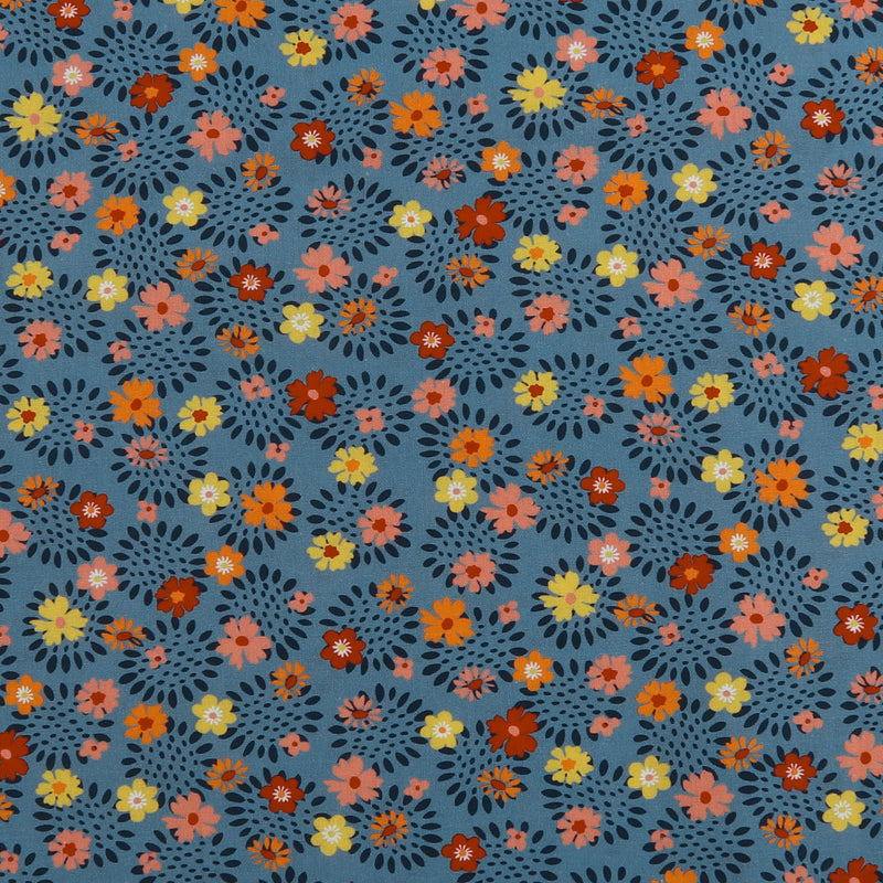 Printed Cotton - GLORIANA GARDEN - 019 - Blue