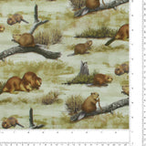 Printed Cotton - GREAT OUTDOORS - 006 - Brown