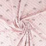 Micro Chenille Alvéolée imprimée - POINT HÉRISSON - 004 - Rose