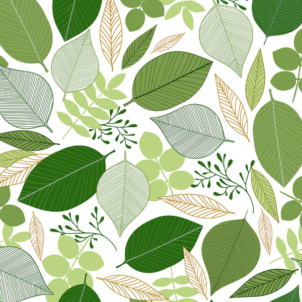 Home Decor Fabric - Tablecloth Vinyl - Leaf - Green