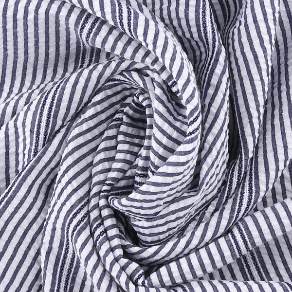 Mini Stripe Jacquard - DAISY - 001 - Navy
