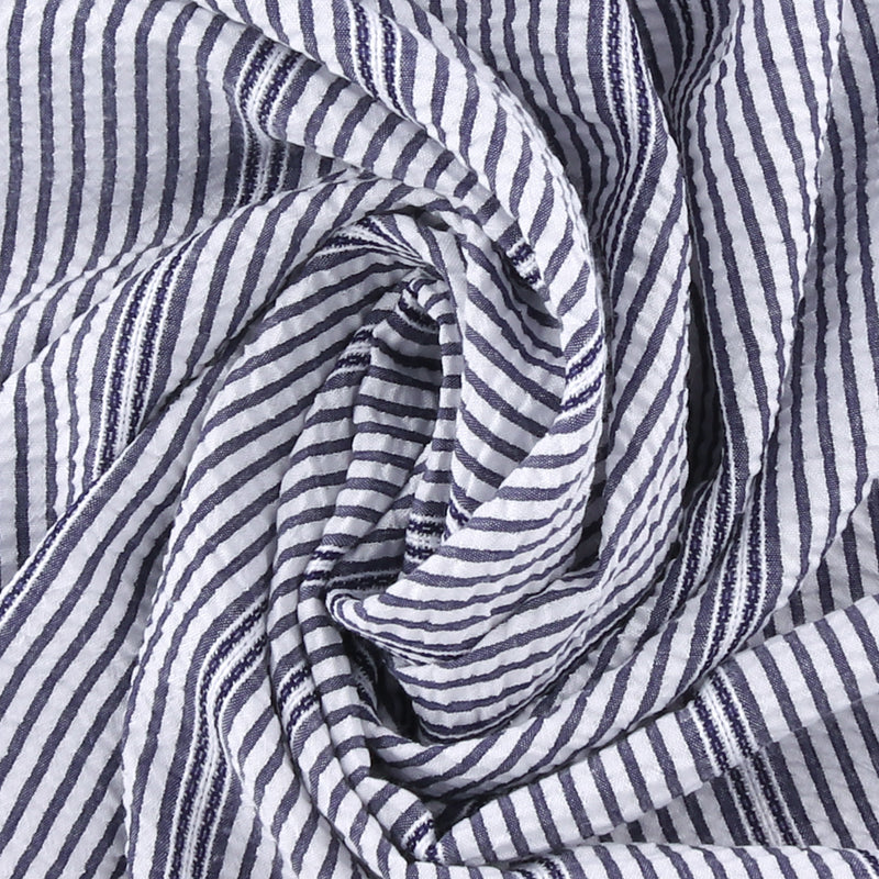 Mini Stripe Jacquard - DAISY - 001 - Navy
