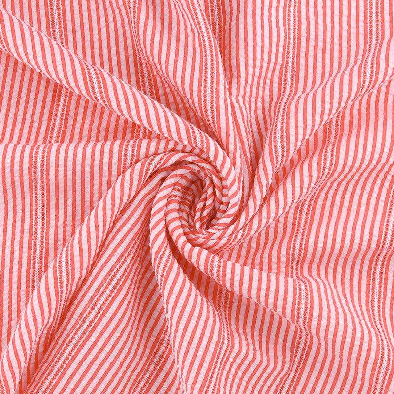Mini Stripe Jacquard - DAISY - 005 - Red
