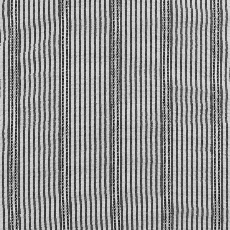 Mini Stripe Jacquard - DAISY - 007 - Black