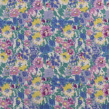 Coton Cloqué Imprimé - DAISY - 007 - Bleu