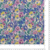 Coton Cloqué Imprimé - DAISY - 007 - Bleu