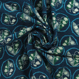 Coton Cloqué Imprimé - DAISY - 015 - Bleu