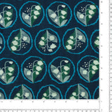 Coton Cloqué Imprimé - DAISY - 015 - Bleu