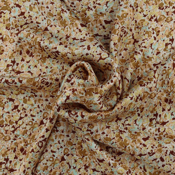 Printed Satin - TESSA - 002 - Brown